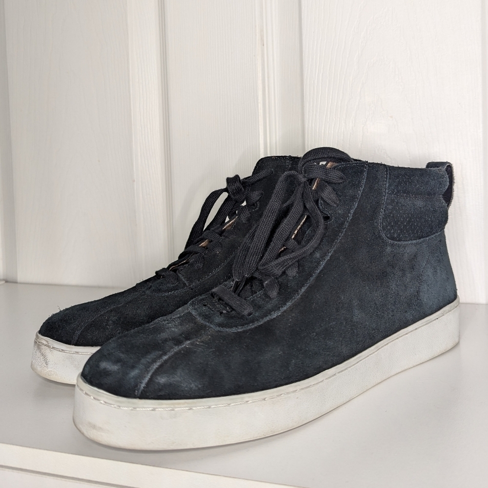 Vionic Womens Shoes Size 9.5 Black Suede High Top Jenning Sneaker